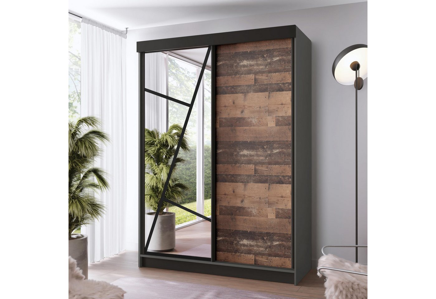 KIER FURNITURE Schwebetürenschrank Schrank Schlafzimmer VENA, Kleiderschränke – 138x205x59 cm KIER FURNITURE Schwebetürenschrank Schrank Schlafzimmer VENA, Kleiderschränke – 138x205x59 cm von KIER FURNITURE