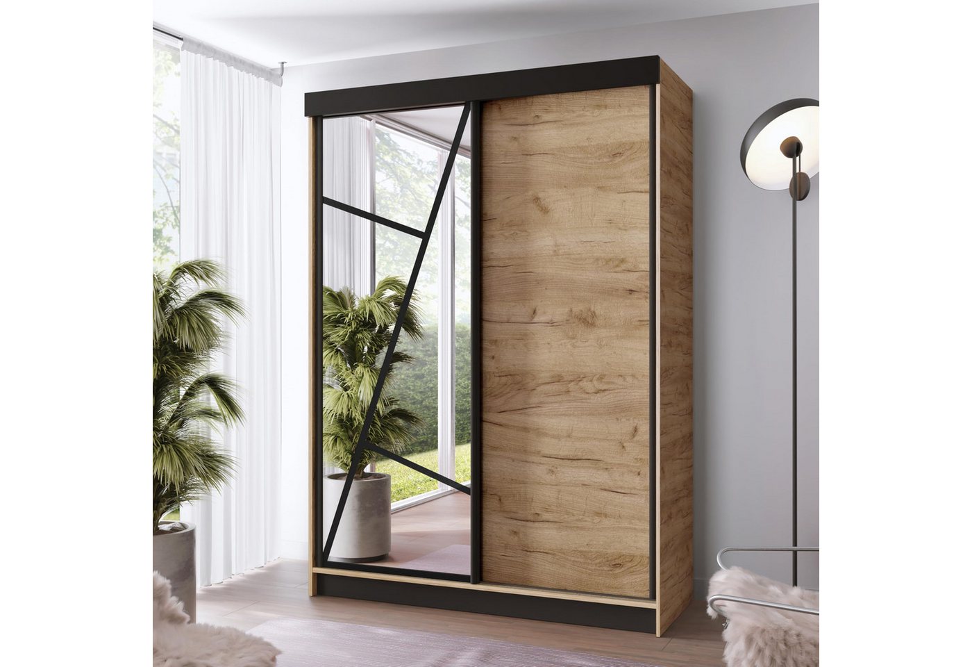 KIER FURNITURE Schwebetürenschrank Schrank Schlafzimmer VENA, Kleiderschränke – 138x205x59 cm KIER FURNITURE Schwebetürenschrank Schrank Schlafzimmer VENA, Kleiderschränke – 138x205x59 cm von KIER FURNITURE