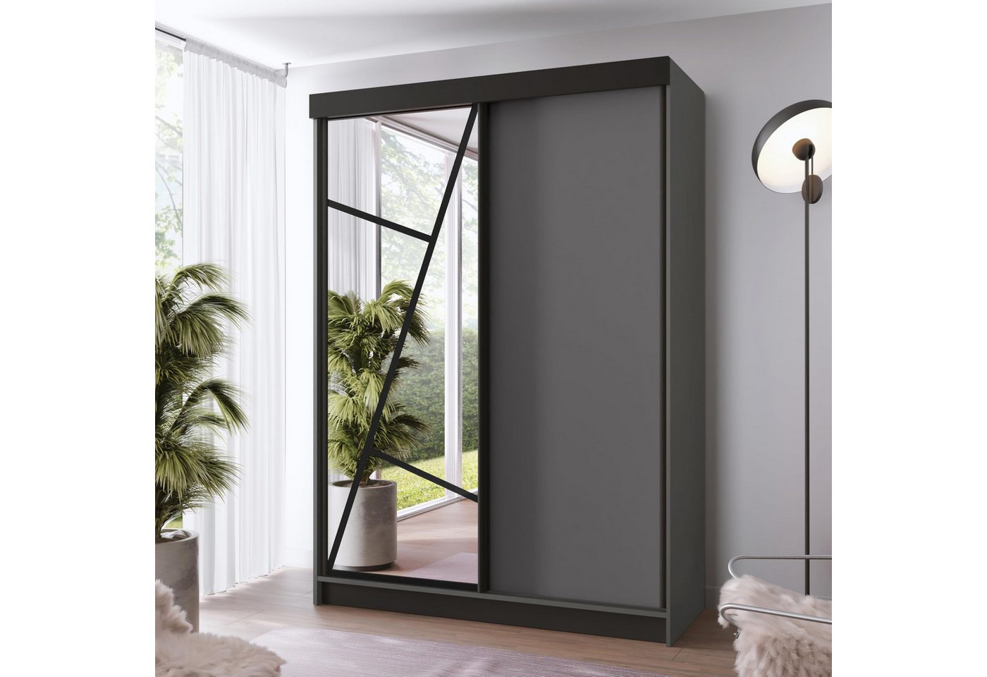 KIER FURNITURE Schwebetürenschrank Schrank Schlafzimmer VENA, Kleiderschränke – 138x205x59 cm KIER FURNITURE Schwebetürenschrank Schrank Schlafzimmer VENA, Kleiderschränke – 138x205x59 cm von KIER FURNITURE