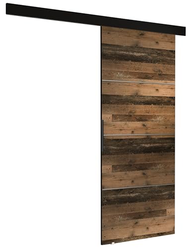 KIER FURNITURE Türen MALIBU PLUS Moderne Schiebetüren - Wandschiebetür - Universal Links und Rechts - Metallschiebesystem - Robust, Haltbar - Stabil, Langlebig - 86x205x1,6cm von KIER FURNITURE