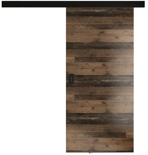 KIER FURNITURE Türen Werdi Moderne Schiebetüren - Wandschiebetür - Universal Links und Rechts - Metallschiebesystem - Robust, Haltbar - Stabil, Langlebig - 76x205x1,6cm - Old Style von KIER FURNITURE