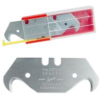 Hakenklingen aus gehärtetem Stahl für Cuttermesser - Kunststoffspender mit 5 Stück - Kiesel von KIESEL