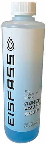 Eisfass® Splash Plop Wasserpflege ohne Chlor 500ml für Mini Pool - Planschbecken - Eispool zum Eisbaden von KIESENBERG