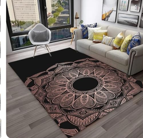 3D-Teppich im Ethno-Stil für Zuhause, Wohnzimmer, Schlafzimmer, Küche, Fußmatte, Dekor, rutschfeste Matte 50x80cm von KIESEY