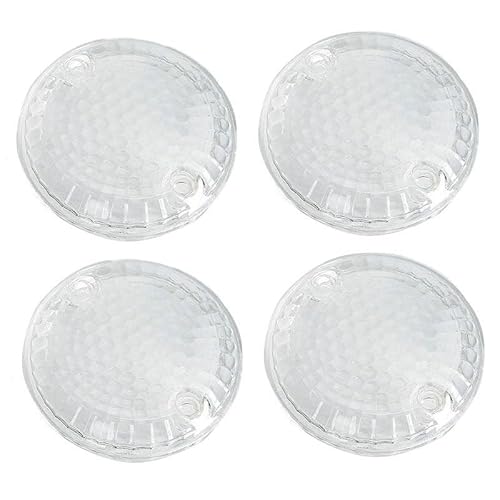 KIESEY 4 Stück Motorrad-Blinker-Anzeigelinsen vorne/hinten, passend for Suzuki Intruder Volusia VS 750 800 1400 1500 86–03 (Color : 4X Clear Lens) von KIESEY