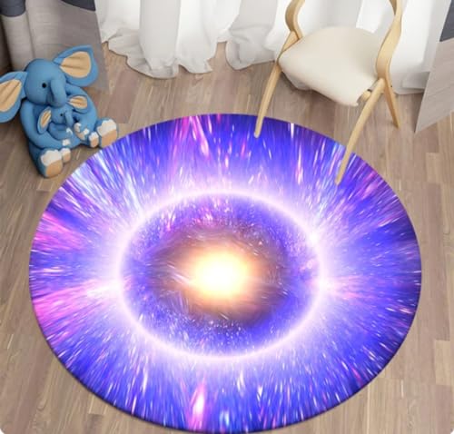 KIESEY Cartoon Erde große runde Fußmatten Home Decor Wohnzimmer Schreibtisch Teppich und Teppiche Anime Anti-Rutsch-Matte 200cm von KIESEY