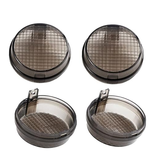 KIESEY Rauch vorne hinten Motorrad Blinker Lichtabdeckung Anzeigelinse/Passend for Hon.da Shadow VTX Cruisers/Passend for Kawasaki Vulcan 2000 1600 1300 (Color : 4PCS) von KIESEY