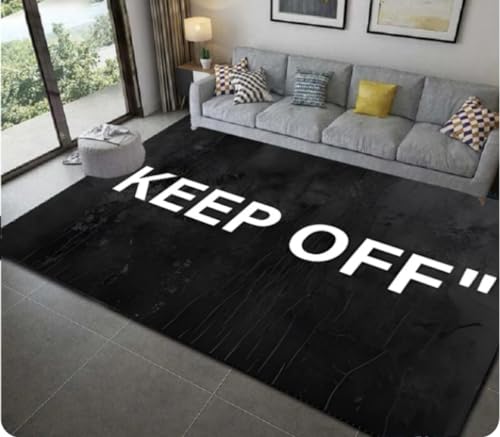 Keep Off Teppich für Wohnzimmer, Teppich, Schlafzimmer, Dekoration, Couchtisch, Küche, Badezimmer, rutschfeste Bodenmatte 60x90cm von KIESEY