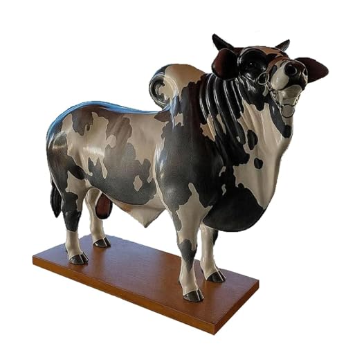 Nelore Bull Spirituosenspender, 2 l, handgefertigte Alkoholkaraffe mit Holzsockel, lustiger Flaschenhalter mit Ausgießer, kein Tropfen oder Verschütten, das Ihre Bar ruiniert (A) von KIEYIQE