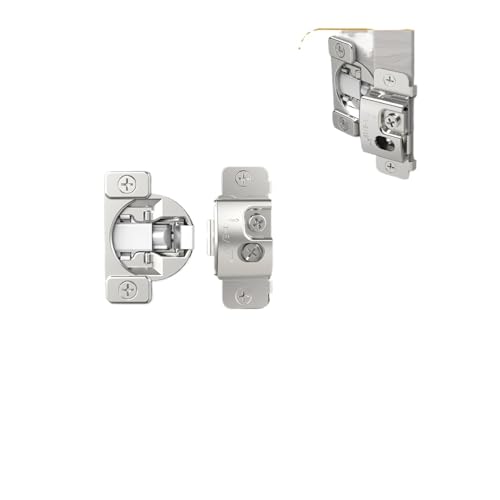 1-5/16 Zoll Overlay Verdeckter Rahmen Küchenschrankscharniere 105° Öffnungswinkel Soft-Close-Scharniere Satin Nickel Verstecktes Scharnier(30PCS) von KIFSDLF