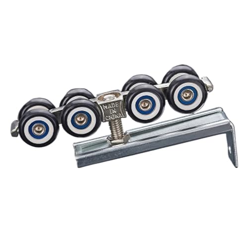1 Paar/Set kaltgewalzte Stahl Schiebetür Holz Schrank Hardware Kit Tür Räder Roller 8 Kleiderbügel von KIFSDLF