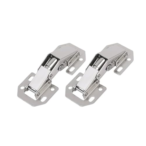 10/2 Stück 90-Grad-Schrankscharniere aus Edelstahl ohne Bohren – Pufferscharnier for Möbelbeschläge in der Küche zu Hause(2PCS) von KIFSDLF