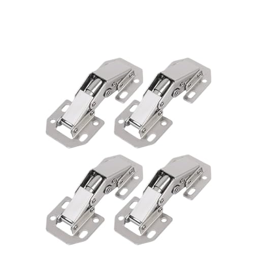 10/2 Stück 90-Grad-Schrankscharniere aus Edelstahl ohne Bohren – Pufferscharnier for Möbelbeschläge in der Küche zu Hause(4Pcs) von KIFSDLF