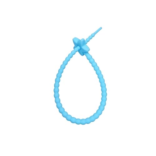 10 stücke Reusable Self-Locking Draht Strap 22CM Befestigungs Clips DIY Materialien Draht Kabel Zip Krawatten(Light blue) von KIFSDLF