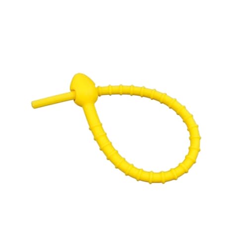 10 stücke Silikon Kabelbinder Abdichtung Krawatten Silikon Kabel Strap Draht Organizer Daten Kabel Clip Kabelbinder Kabel(Yellow) von KIFSDLF