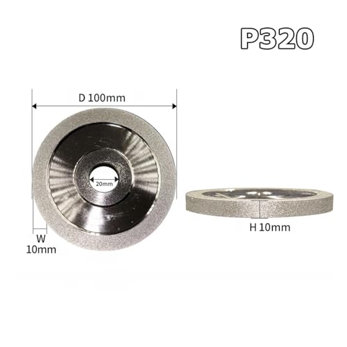 100 mm Diamant-Schleiffächerrad, Schleifscheibe, Kreisschärfer, Scheibe P100 – P600(P320) von KIFSDLF