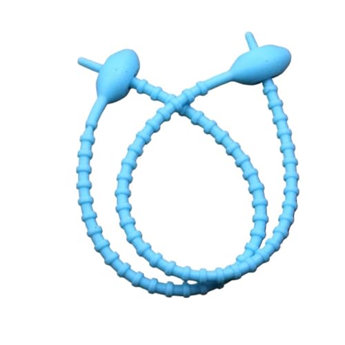 10Pcs Silikon Reusable Tasche Krawatten Twist Draht Befestigen Kabel Zip Krawatte Headset Daten Linie Draht Universal(Blue) von KIFSDLF