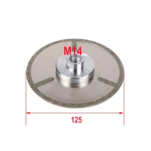 115/125 mm * M14 galvanisierte Diamant-Trennklinge, Schleifscheibe for Trennen und Finishen von Granit auf Winkelschleifern, Elektrowerkzeug(125mmxM14 B) von KIFSDLF