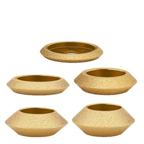 20 mm Bohrungsdurchmesser, 3 Zoll, 75, V-Form, trockenvakuumgelötete Diamantschleifscheibe, Halbrundkante, Marmorkantenprofil-Schleifscheibe(5pcs 10-30mm) von KIFSDLF