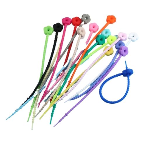 20Pcs Silikon Kabel Veranstalter Krawatte Reusable Multi-Zweck Home Office Power Linie Management Kabel Wickler(Color1) von KIFSDLF