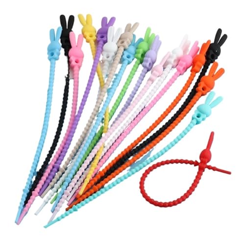 20Pcs Silikon Kabel Veranstalter Krawatte Reusable Multi-Zweck Home Office Power Linie Management Kabel Wickler(Color4) von KIFSDLF