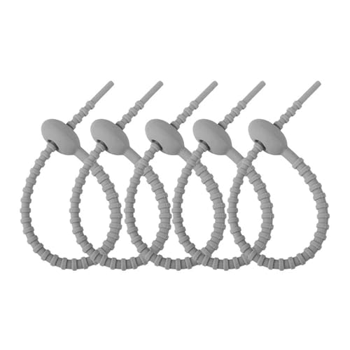 30 stücke Silikon Reusable Kabel Draht Organizer Wickler Lagerung Inhaber Tasche Krawatten Kabel Tasche Clip(Gray,150mm) von KIFSDLF