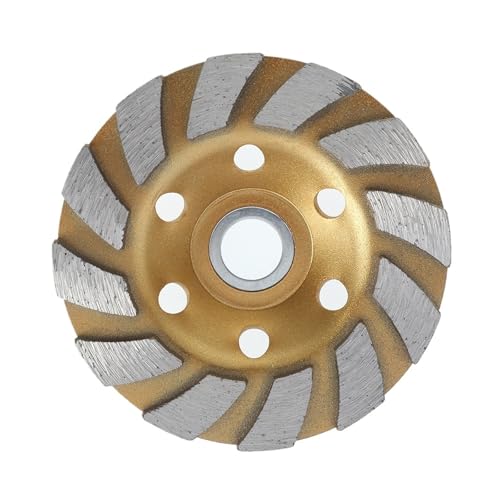 5 Zoll Diamant-Schleifscheibe, Schleiftopfscheibe, verschleißfeste, Winkelschleifscheibe for Beton(Gold 100mm) von KIFSDLF