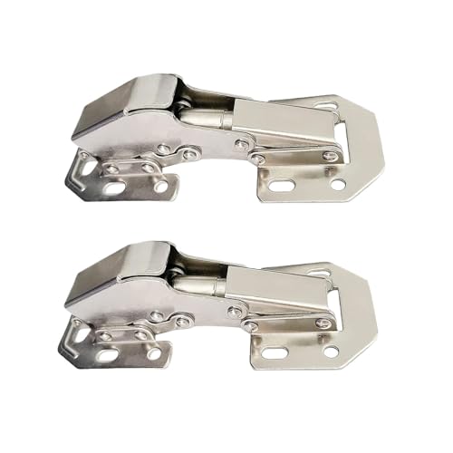5-Zoll-Version Schranktürscharniere Verdeckte Küchenscharniere Schranktür-Federpufferscharniere - Kein Schlitz erforderlich(2pcs set) von KIFSDLF