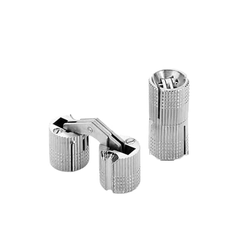 8-18mm Messing Scharniere Zylindrische Unsichtbare Möbel Scharniere Verdeckte Barrel Scharnier Tür(14mm Silver) von KIFSDLF