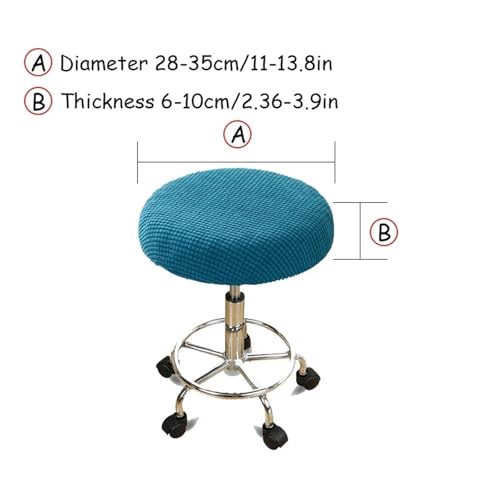 KIFSDLF 1/2/4/6 Stück elastischer Stuhlbezug, Jacquard-Stuhlbezüge in Universalgröße, großer Haussitzbezug for Sitzzimmerstühle for Zuhause(Stool Cover,6pcs) von KIFSDLF