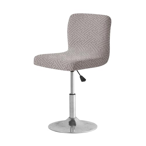 KIFSDLF 1 PC Jacquard Bar Stuhlbezug Kurze Rückenlehne Barhocker Sitz Schonbezüge Hotel Bankett Esszimmer Kleine Größe Stuhl Fall Volltonfarbe(Color 02) von KIFSDLF