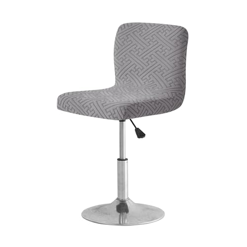 KIFSDLF 1 PC Jacquard Bar Stuhlbezug Kurze Rückenlehne Barhocker Sitz Schonbezüge Hotel Bankett Esszimmer Kleine Größe Stuhl Fall Volltonfarbe(Color 03) von KIFSDLF