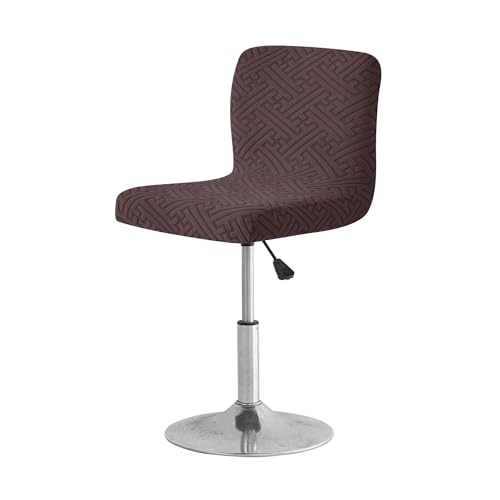 KIFSDLF 1 PC Jacquard Bar Stuhlbezug Kurze Rückenlehne Barhocker Sitz Schonbezüge Hotel Bankett Esszimmer Kleine Größe Stuhl Fall Volltonfarbe(Color 05) von KIFSDLF