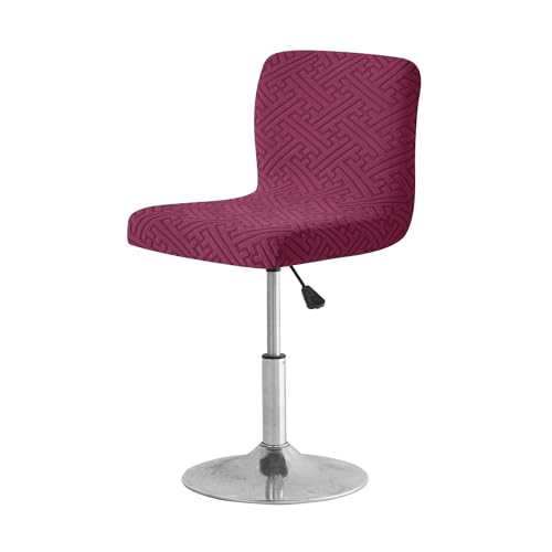 KIFSDLF 1 PC Jacquard Bar Stuhlbezug Kurze Rückenlehne Barhocker Sitz Schonbezüge Hotel Bankett Esszimmer Kleine Größe Stuhl Fall Volltonfarbe(Color 09) von KIFSDLF