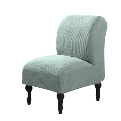 KIFSDLF 1 Stück Armlehnenloser Stuhlbezug mit einfarbigem Akzent, Spandex, for Einzelsofas, Stretch, elastischer Couchschutzbezug(Matcha Green) von KIFSDLF