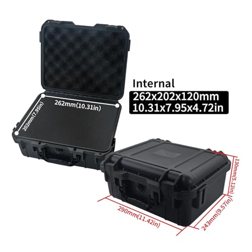 KIFSDLF 1 wasserdichte, harte Handwerkzeugtasche mit vorgeschnittener Aufbewahrungsbox aus Schaumstoff, schlagfestes Fahrgestell for unbemanntes Fahren(290x243x130mm) von KIFSDLF