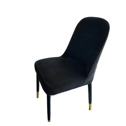 KIFSDLF 1PC Stuhlbezug Stuhlhussen Samt Sitzbezug Sitzschutzhülle Esszimmer Einfarbig(Black) von KIFSDLF