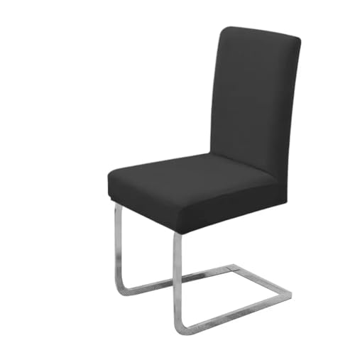 KIFSDLF 1PC Wasserdicht Stuhl Abdeckung Einfarbig Esszimmer Sitz Fall Stretch Küche Hochzeit Hotel Bankett Restaurant(Black) von KIFSDLF