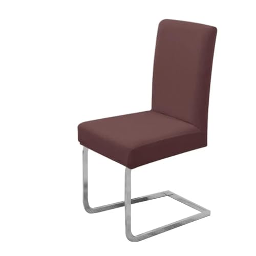 KIFSDLF 1PC Wasserdicht Stuhl Abdeckung Einfarbig Esszimmer Sitz Fall Stretch Küche Hochzeit Hotel Bankett Restaurant(Brown) von KIFSDLF