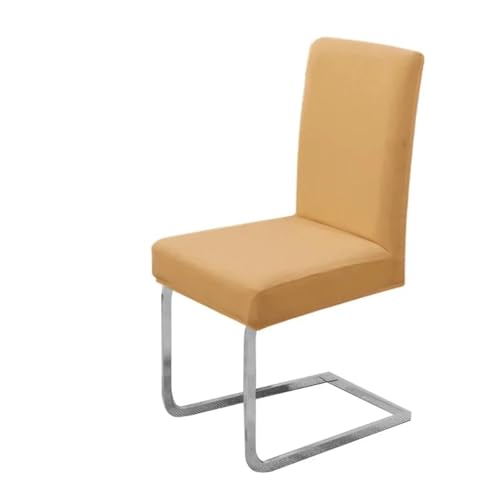KIFSDLF 1PC Wasserdicht Stuhl Abdeckung Einfarbig Esszimmer Sitz Fall Stretch Küche Hochzeit Hotel Bankett Restaurant(Camel) von KIFSDLF
