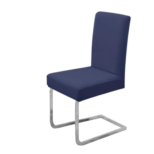 KIFSDLF 1PC Wasserdicht Stuhl Abdeckung Einfarbig Esszimmer Sitz Fall Stretch Küche Hochzeit Hotel Bankett Restaurant(Dark Blue) von KIFSDLF