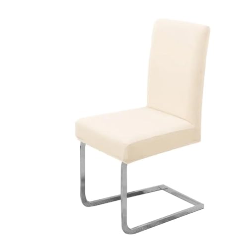 KIFSDLF 1PC Wasserdicht Stuhl Abdeckung Einfarbig Esszimmer Sitz Fall Stretch Küche Hochzeit Hotel Bankett Restaurant(Off White) von KIFSDLF