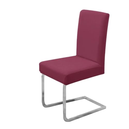 KIFSDLF 1PC Wasserdicht Stuhl Abdeckung Einfarbig Esszimmer Sitz Fall Stretch Küche Hochzeit Hotel Bankett Restaurant(Wine red) von KIFSDLF