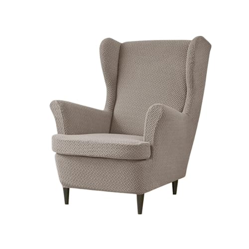 KIFSDLF 2 Stück/Set Elastischer Ohrensesselbezug, einfarbig, Sesselbezug mit Sitzkissen, Stretch-Sofabezug for Wohnzimmer, Büro(Color 02) von KIFSDLF