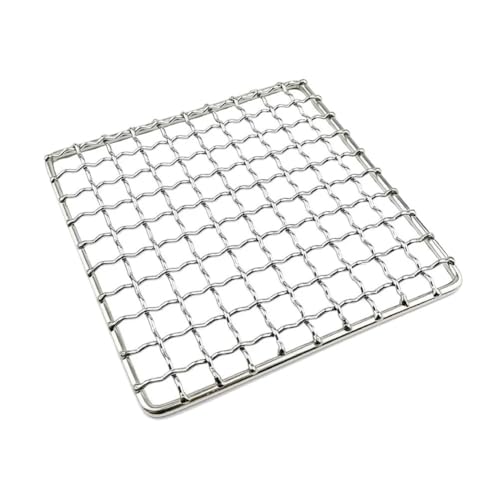 KIFSDLF BBQ-Grillkörbe, antihaftbeschichteter, Faltbarer Grillkorb aus Edelstahl, Grillkorb for Fisch, Gemüse, Steak, Garnelen und Koteletts(Square BBQ Net) von KIFSDLF