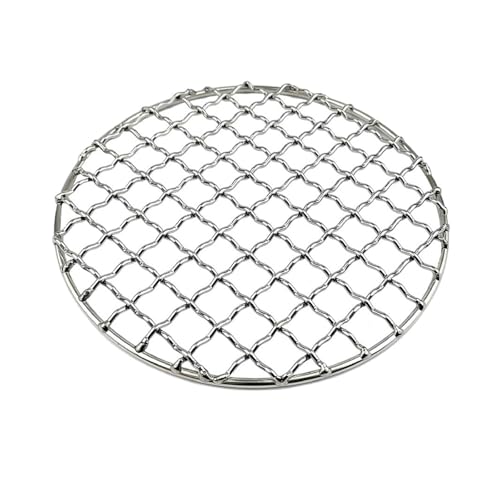 KIFSDLF Edelstahl Grill Grillen Mesh Grid Grillen Net Outdoor Camping Feuer Kochen Rack Picknick Liefert BBQ Grill Net(Round Single mesh) von KIFSDLF
