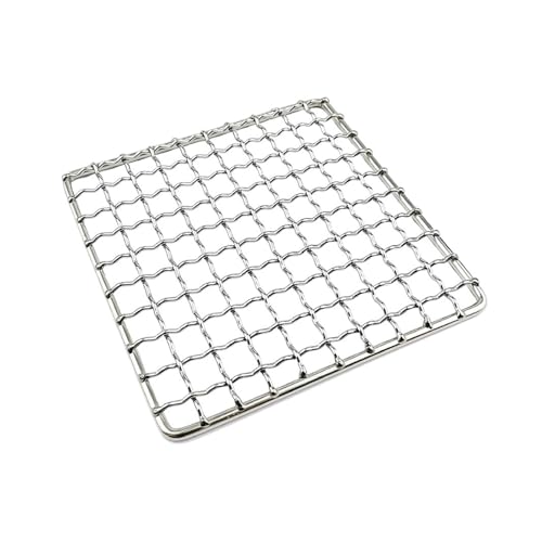 KIFSDLF Edelstahl Grill Grillen Mesh Grid Grillen Net Outdoor Camping Feuer Kochen Rack Picknick Liefert BBQ Grill Net(Square Single mesh) von KIFSDLF