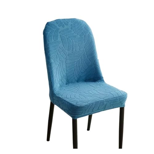KIFSDLF Einfarbiger Stuhlbezug mit Schale, Jacquard-Stretch, for Esszimmerstühle, Moderne Stühle, universeller Stuhlschutz ohne Armlehnen for die Küche zu Hause(Blue) von KIFSDLF