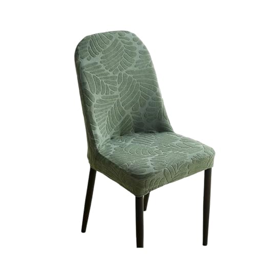 KIFSDLF Einfarbiger Stuhlbezug mit Schale, Jacquard-Stretch, for Esszimmerstühle, Moderne Stühle, universeller Stuhlschutz ohne Armlehnen for die Küche zu Hause(Green) von KIFSDLF