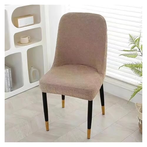 KIFSDLF Einfarbiger Stuhlbezug mit Schale, Jacquard-Stretch, for Esszimmerstühle, Moderne Stühle, universeller Stuhlschutz ohne Armlehnen for die Küche zu Hause(Khaki) von KIFSDLF